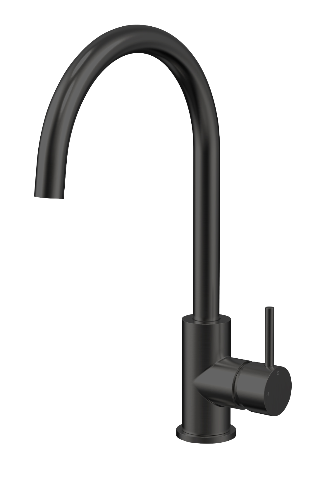 Veil Kitchen Sink Mixer in Noir Obsidian