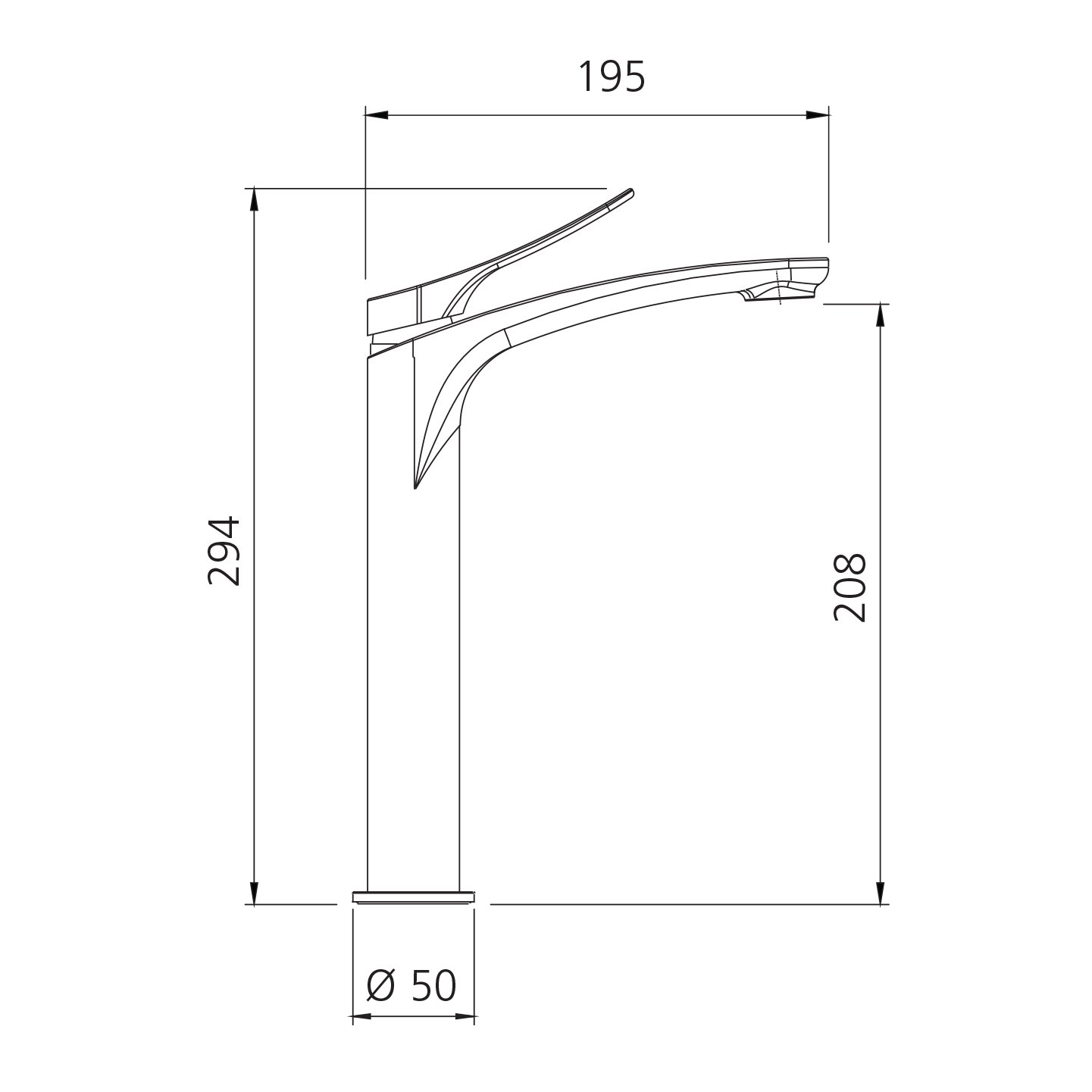 Verona Tower Basin Mixer