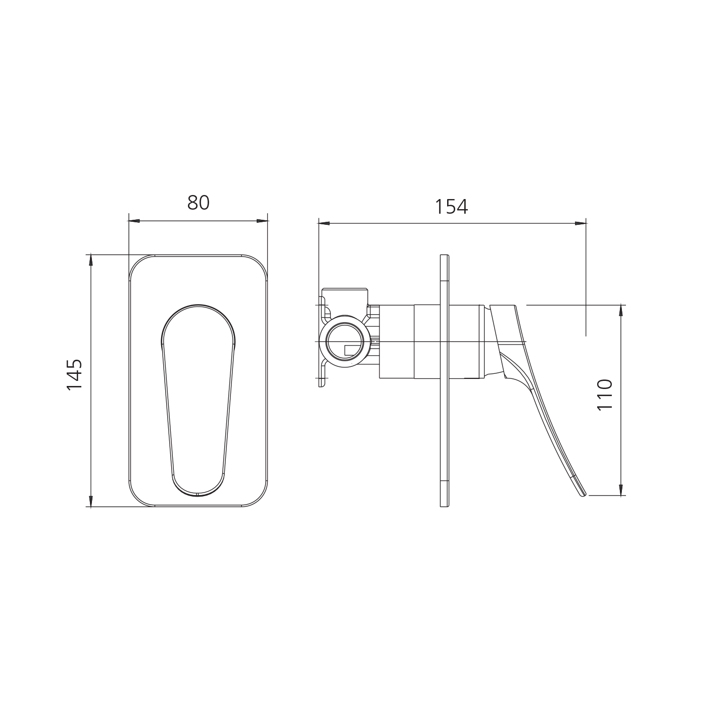 Verona Wall Mixer - Trim Kit Only