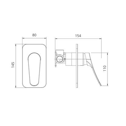 Verona Wall Mixer - Trim Kit Only