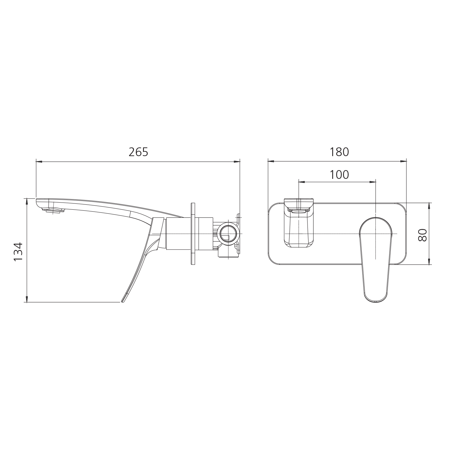 Verona Wall Mixer Set - Trim Kit Only