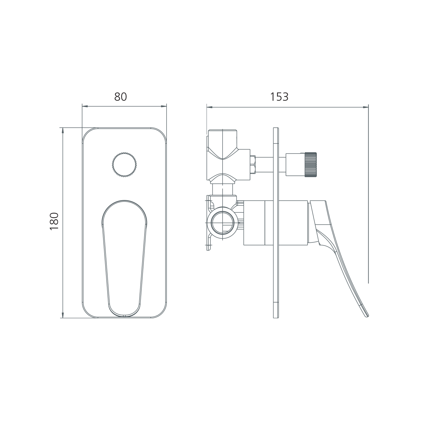 Verona Wall Mixer With Diverter - Trim Kit Only