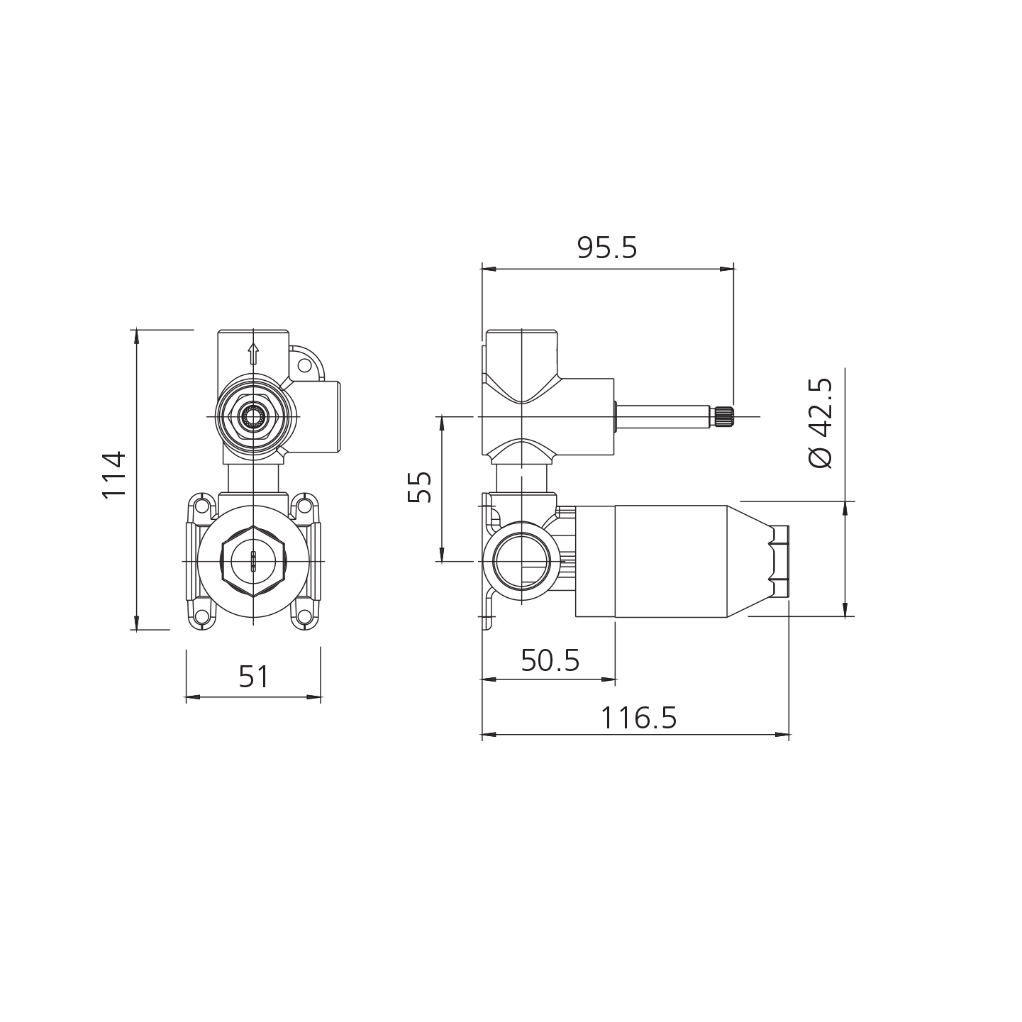 Verona Wall Mixer With Diverter - Inwall Body Only