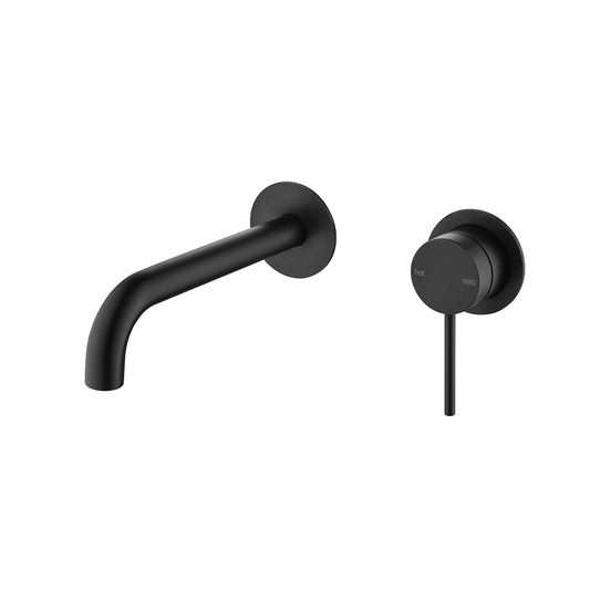 Bella Vista Mica Wall-Spout Combo, (Curved Spout), 2 Piece, Trim Kit Only, Black