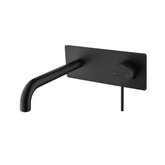 Bella Vista Mica Wall-Spout Combo, Curved Spout, 1 Piece (Trim Kit Only), Black