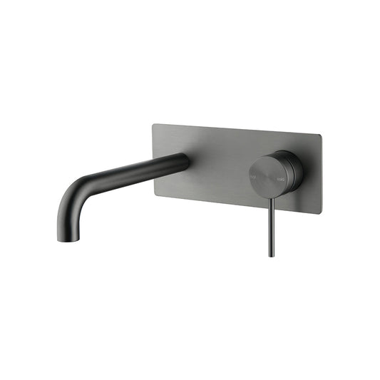 Bella Vista Mica Wall-Spout Combo, Curved Spout, 1 Piece (Trim Kit Only), Gunmetal