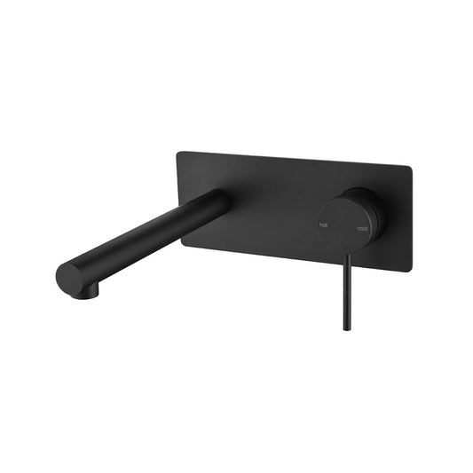 Bella Vista Mica Wall-Spout Combo, Straight Spout, 1 Piece (Trim Kit Only), Black