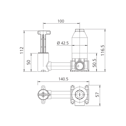 Verona Wall Mixer Set - Inwall Body Only