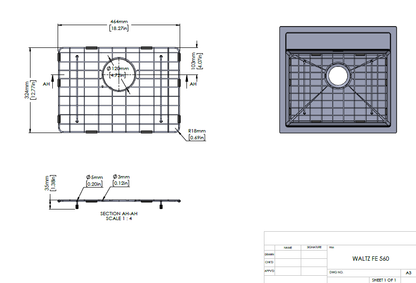 Stainless Steel Gold Grid for Carysil Waltz 560FE