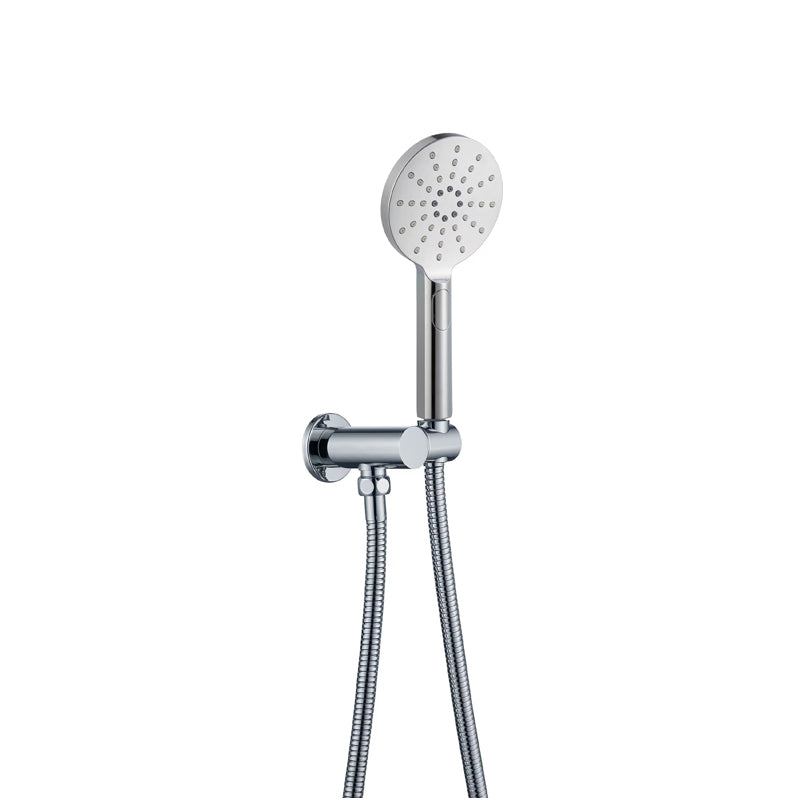 RAINJET Shower Head (3 function)  on bracket (Elbow built in) metal hose