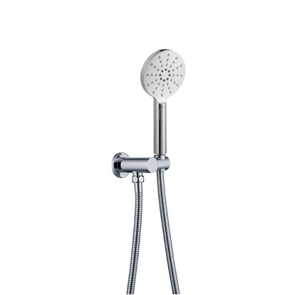 RAINJET Shower Head (3 function)  on bracket (Elbow built in) metal hose