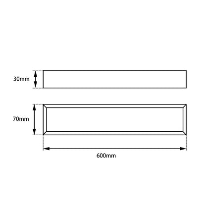 IVANO Series Black Single Towel Rail 600mm