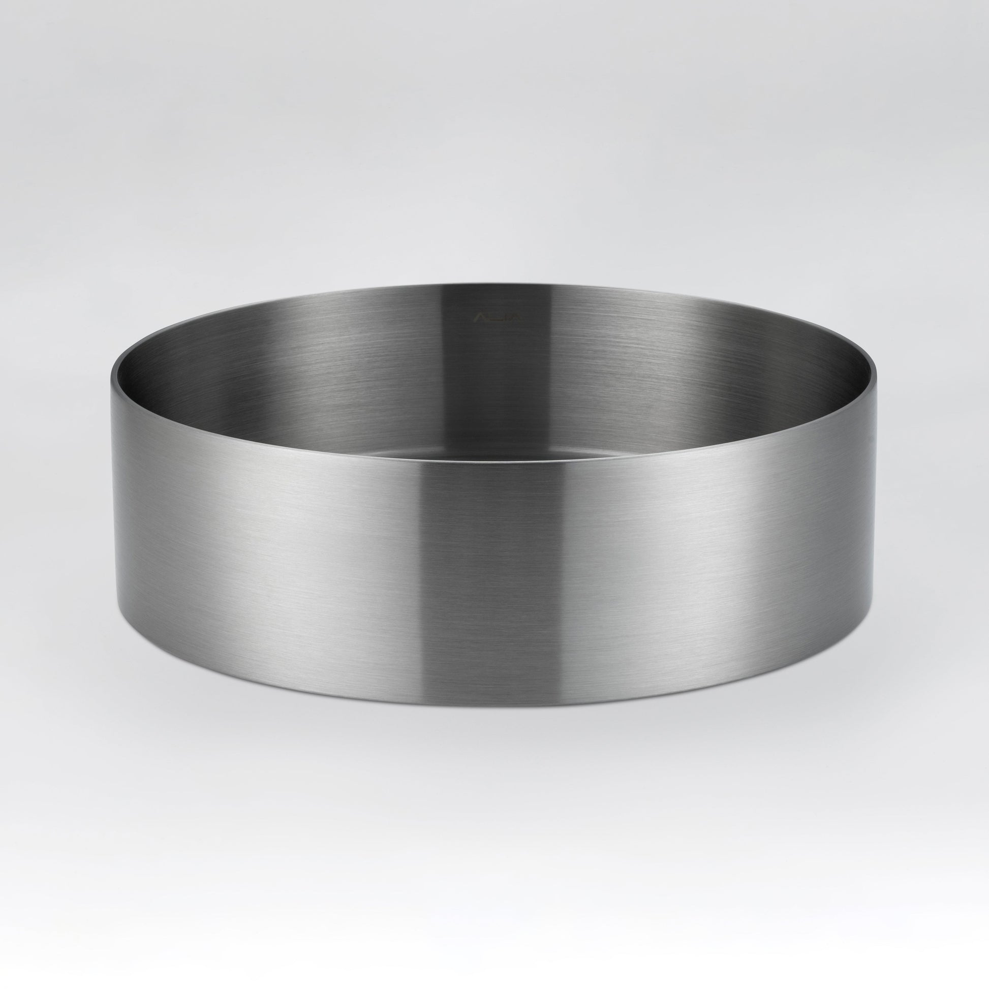 ALIA brushed silver above-counter basin featuring high-quality stainless steel for stylish, easy-to-maintain sinks.