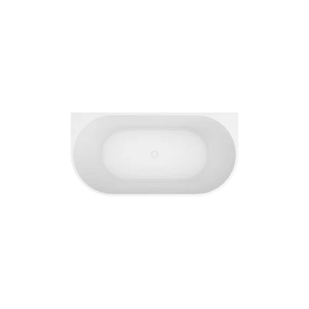 Alvane Fluted Back-to-Wall Bathtub 1500mm Gloss White
