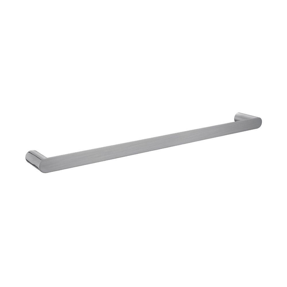 Norico Esperia Brushed Nickel Solid Brass Single Towel Rail 800mm