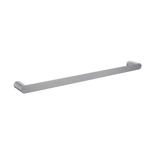 Norico Esperia Brushed Nickel Solid Brass Single Towel Rail 800mm