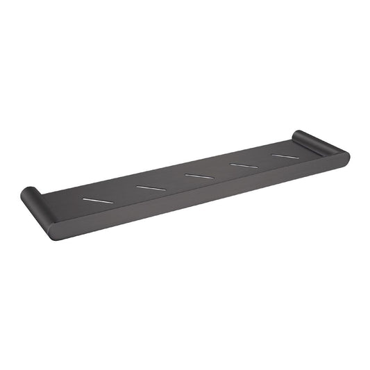 Esperia Solid Brass Gun Metal Grey Towel Shelf