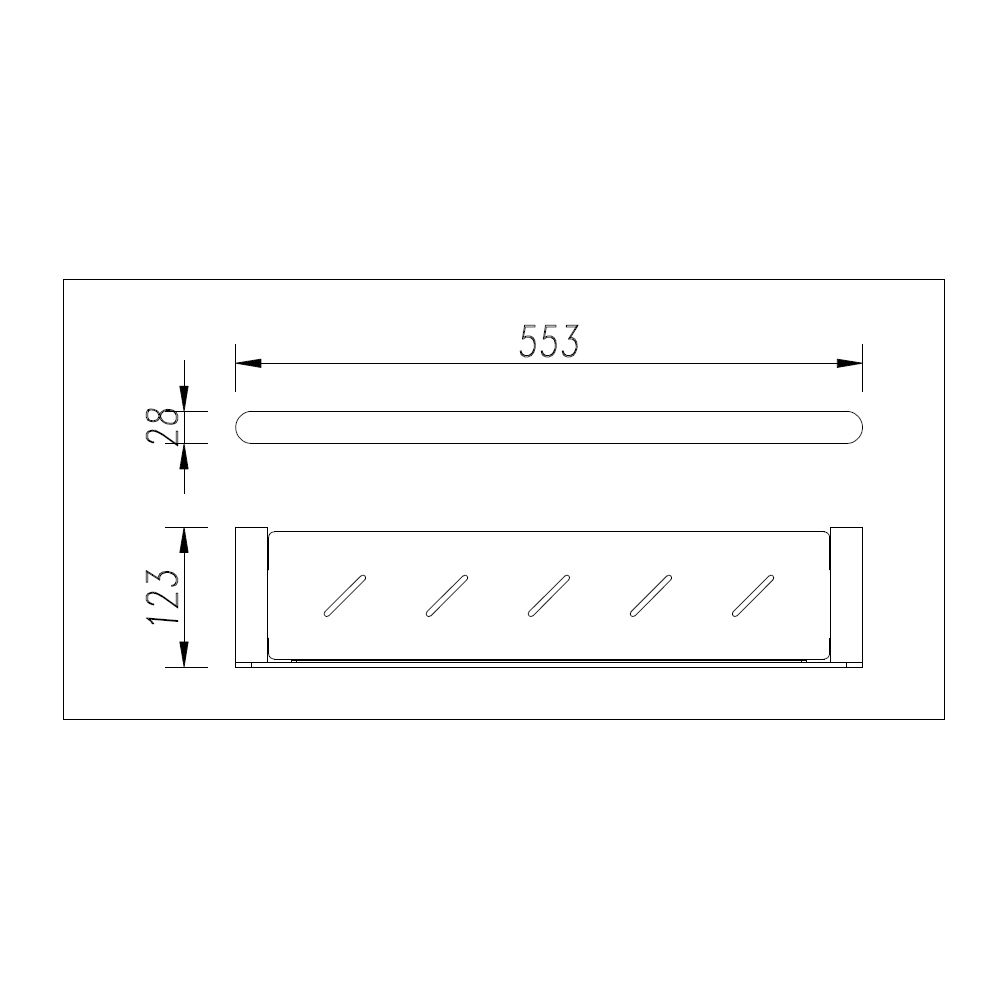 Esperia Solid Brass Brushed Nickel Towel Shelf