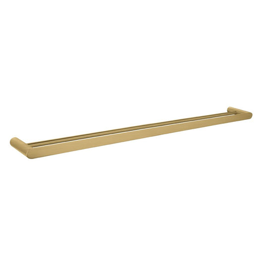 Esperia Brushed Yellow Gold Solid Brass Double Towel Rail 800mm