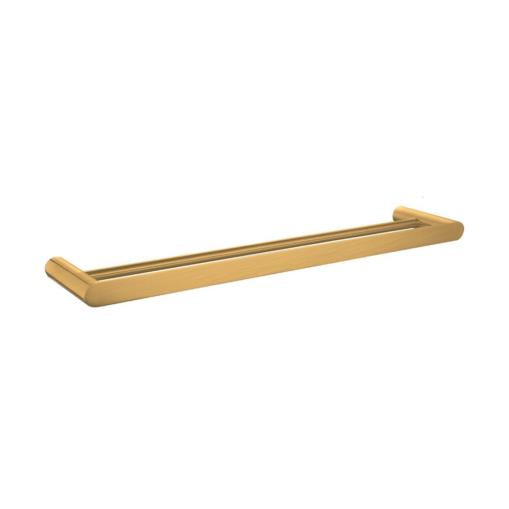 Norico Esperia Brushed Yellow Gold Solid Brass Double Towel Rail 600mm