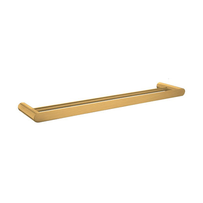 Norico Esperia Brushed Yellow Gold Solid Brass Double Towel Rail 600mm