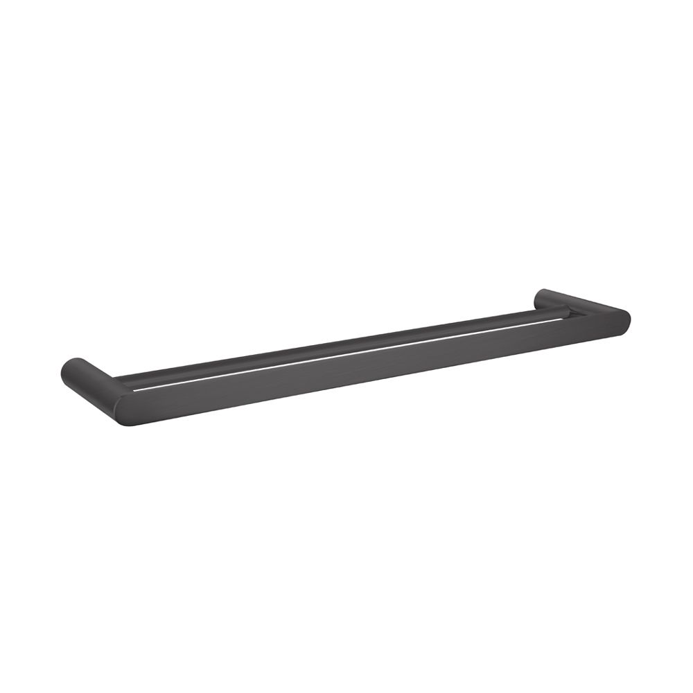 Norico Esperia Gun Metal Grey Solid Brass Double Towel Rail 600mm