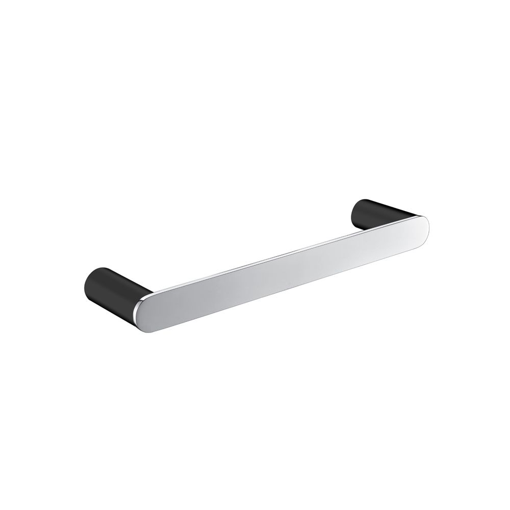 Esperia Solid Brass Black & Chrome Towel Rail 300mm