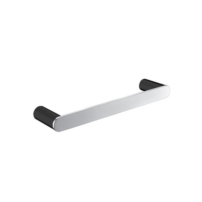Esperia Solid Brass Black & Chrome Towel Rail 300mm