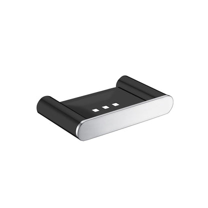 Esperia Solid Brass Black & Chrome Soap Dish