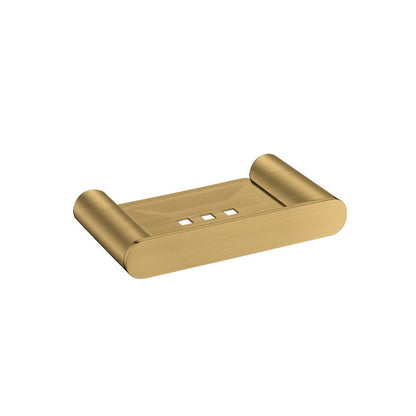 Esperia Solid Brass Brushed Yellow Gold Soap Dish