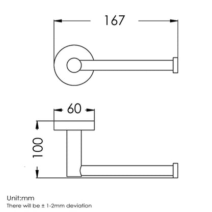 Norico Pentro Black Toilet Roll Holder