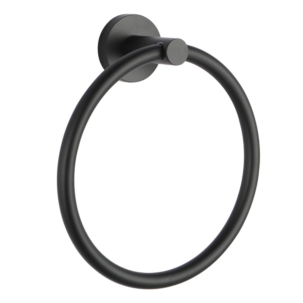 Norico Pentro Matte Black Round Wall Mounted Round Hand Towel Ring