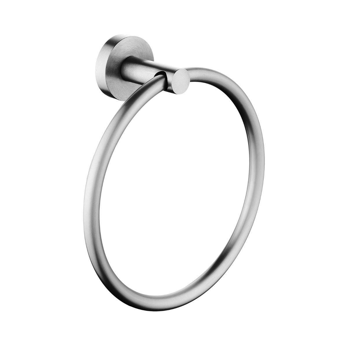 Norico Pentro Brushed Nickel Round Wall Mounted Round Hand Towel Ring