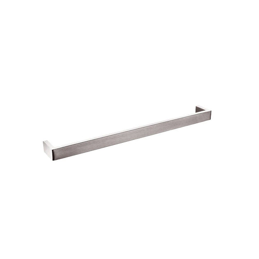 Norico Cavallo Brushed Nickel Square Single Towel Rail 600mm