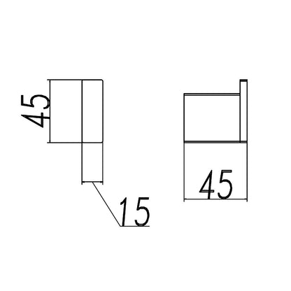 Norico Cavallo Chrome Square Single Robe Hook