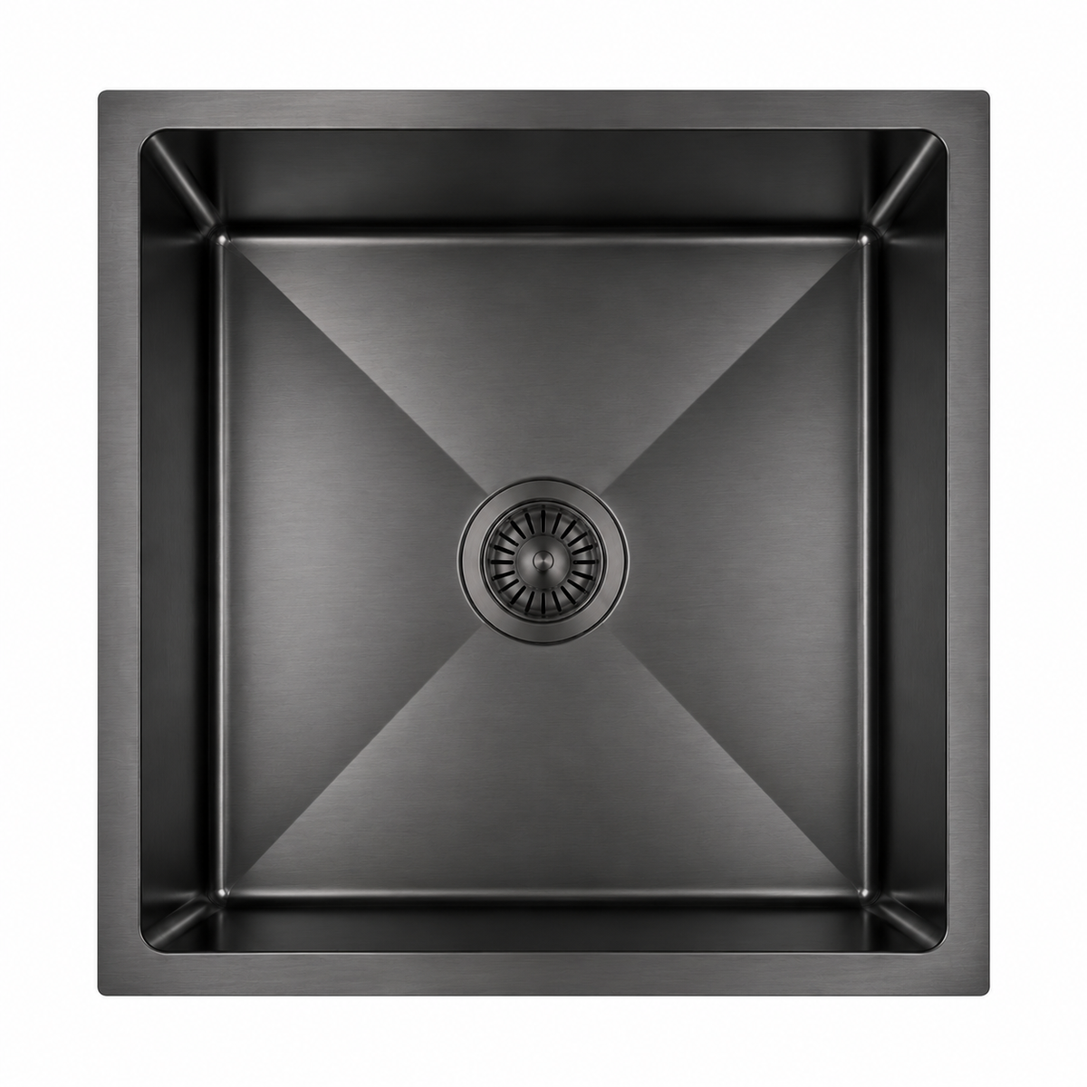 Avenor Handmade Single Bowl Kitchen Sink 390x450mm in Forged Gunmetal