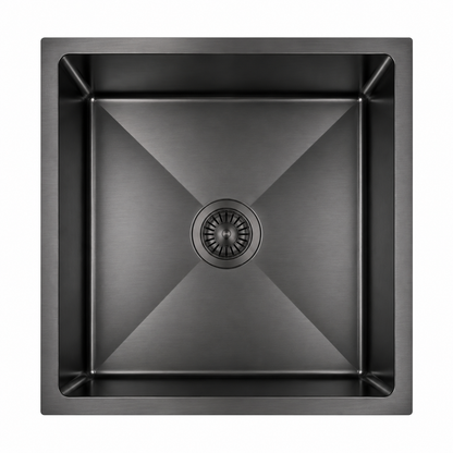 Avenor Handmade Single Bowl Kitchen Sink 390x450mm in Forged Gunmetal