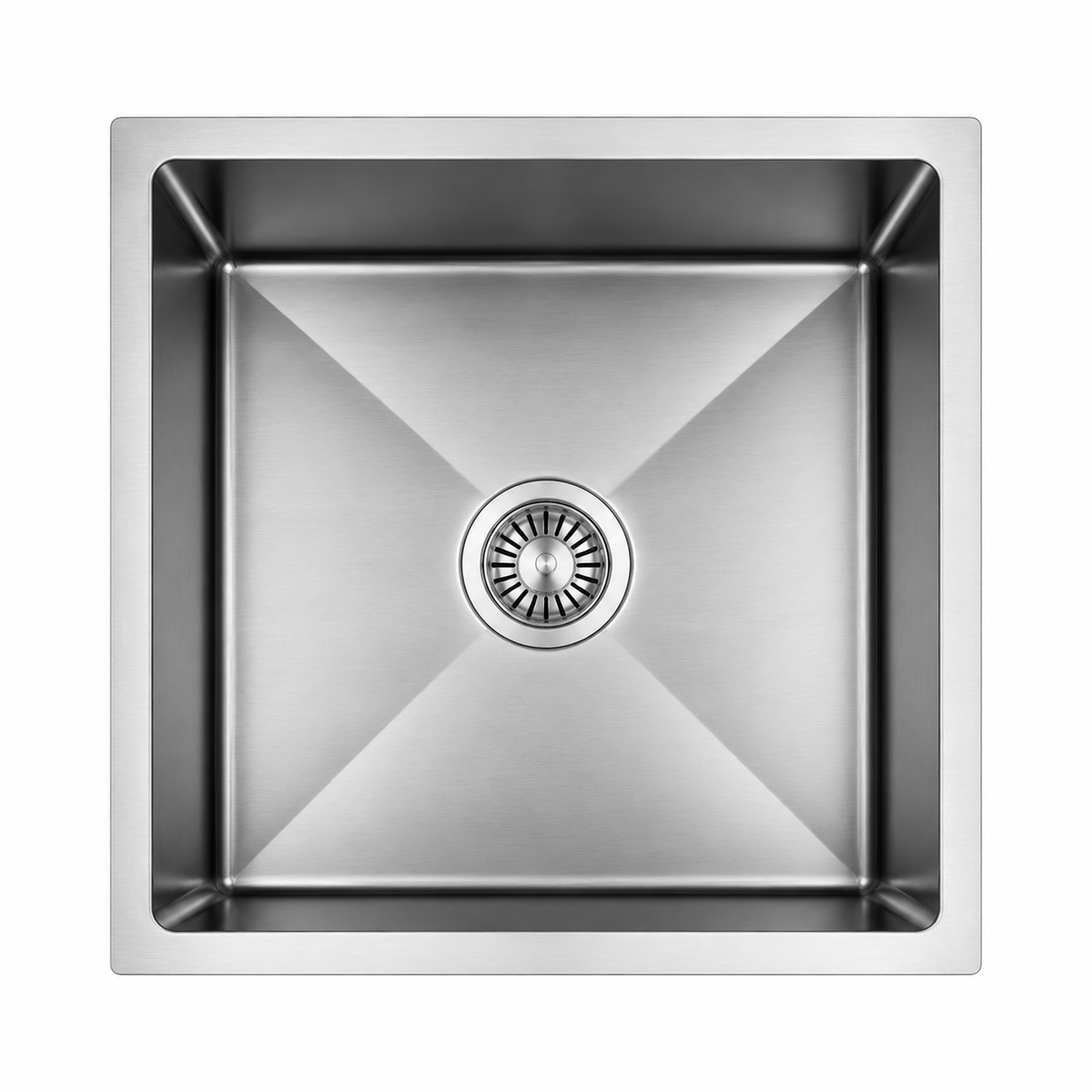 Avenor Handmade Single Bowl Kitchen Sink 390x450mm in Sterling Chrome
