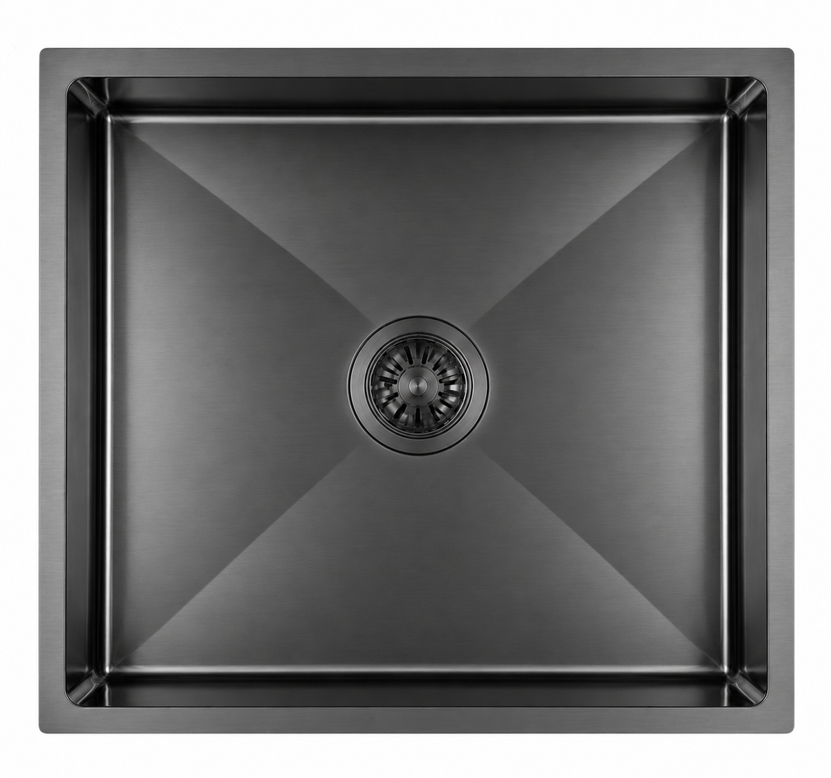 Avenor Handmade Single Bowl Kitchen Sink 550x450mm in Forged Gunmetal