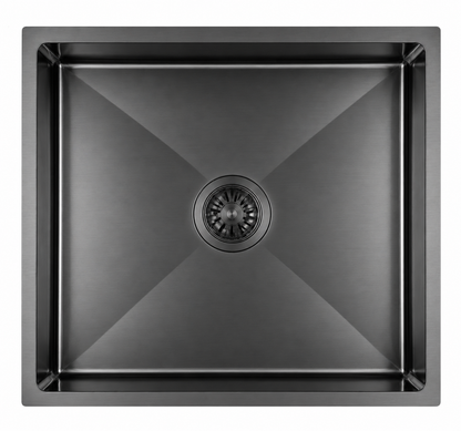Avenor Handmade Single Bowl Kitchen Sink 550x450mm in Forged Gunmetal