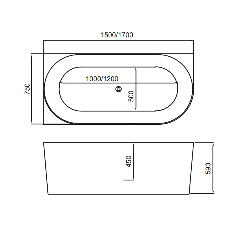 PIAZA LH Free Standing Bath Tub