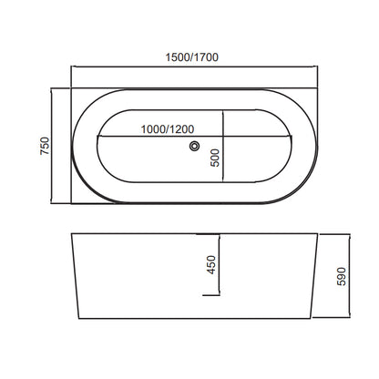 PIAZA LH Free Standing Bath Tub
