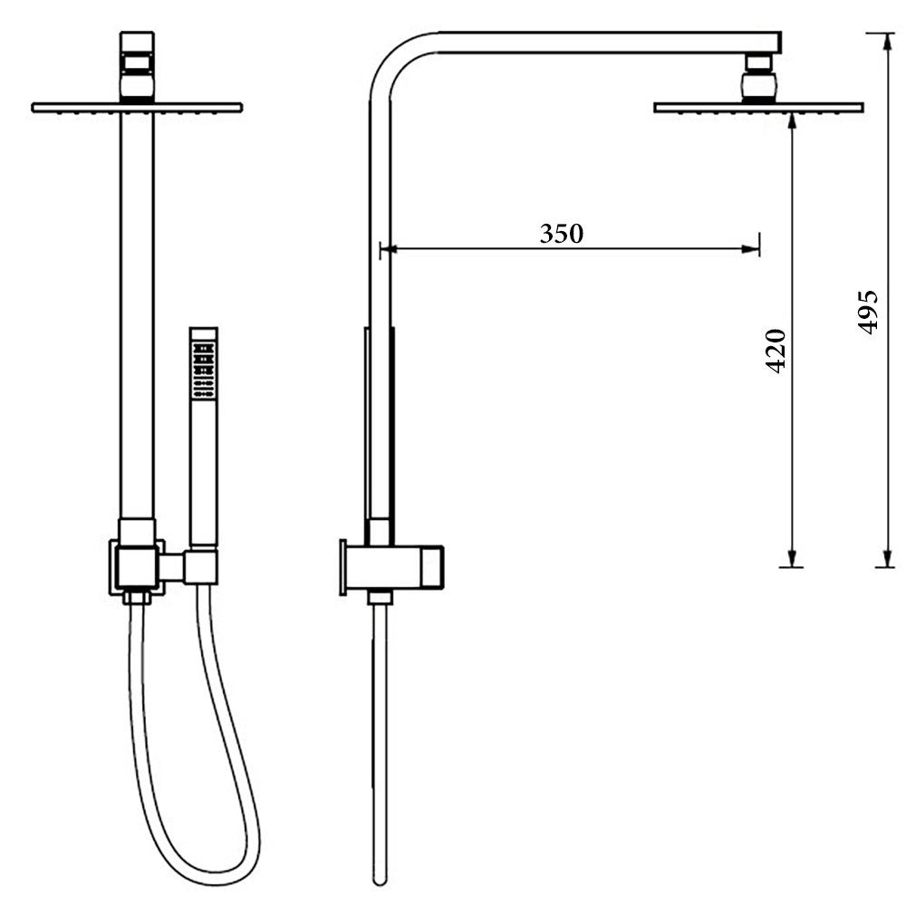 Square Shower Set