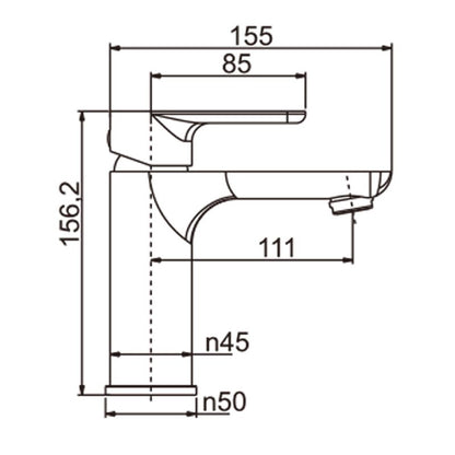 Norico Persano Matte Black Basin Mixer