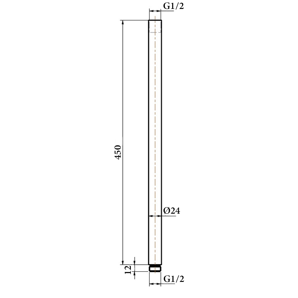 Round Ceiling Shower Arm