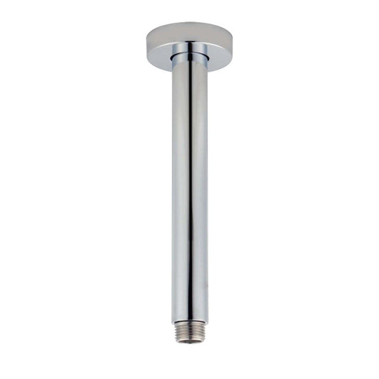 Round Brushed Nickel Ceiling Shower Arm 200mm