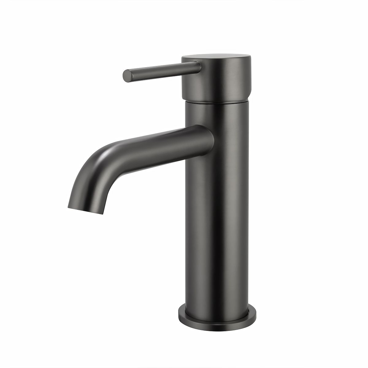 LUCID PIN Series Round Brushed Gun Metal Grey Basin Mixer – Orvieon