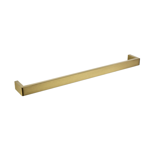IVANO Series Square Brushed Yellow Gold Single Towel Rail 800mm