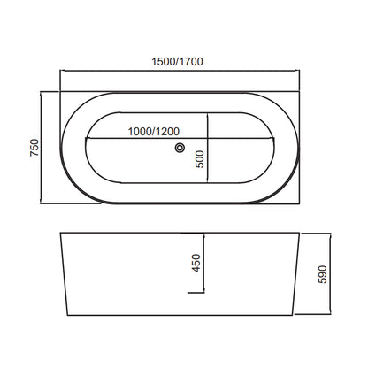 PIAZA RH Free Standing Bath Tub