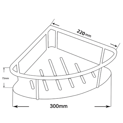 BLAZE Chrome Stainless Steel Shower Shelf